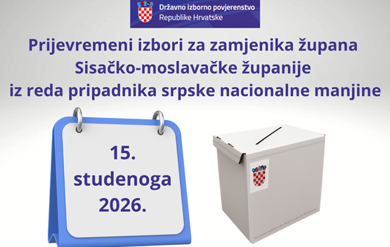 Prijevremeni izbori za zamjenika župana Sisačko-moslavačke županije iz reda pripadnika srpske nacionalne manjine -> saznaj više